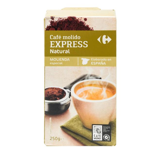 Café molido natural express Carrefour 250 g