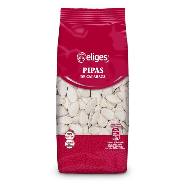 Pipas calabaza tostadas con piel aguasal IFA ELIGES bolsa 125 g