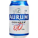 Cerveza sin alcohol aurum, lata 33 cl