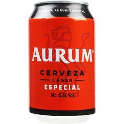 Cerveza especial aurum, lata 33 cl