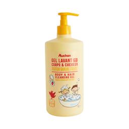 PRODUCTO ALCAMPO Gel y champú infantil con aroma a plátano y fresa 750 ml