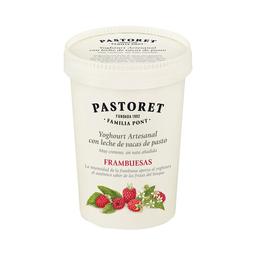 PASTORET Yogur artesanal sin nata añadida, con leche de pasto y frambuesas  500 g