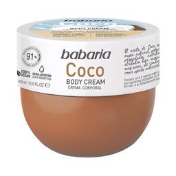BABARIA Crema corporal suavizante y nutritiva con aceite de coco 400 ml