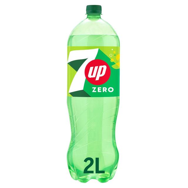 Refresco de lima limón seven up zero, botella 2 litros