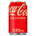 Refresco cola Coca-Cola lata 33cl sin cafeína