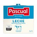 Leche semidesnatada Pascual brik 6 x 1 l