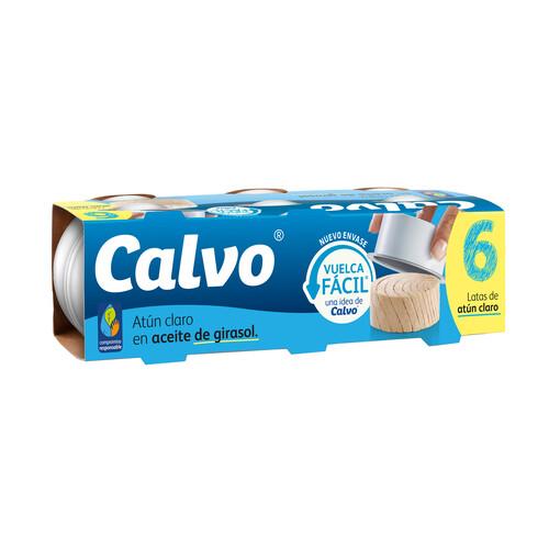CALVO Atún claro aceite vegetal lata de 52 g. pack de 6 uds