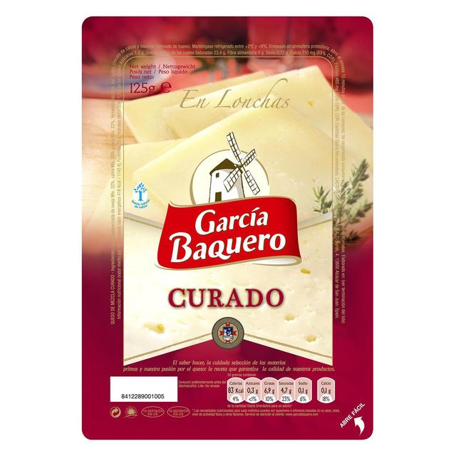 Queso curado lonchas García Baquero 125 g