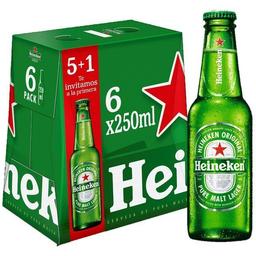 Cerveza holandesa heineken, pack botellín 6x25 cl