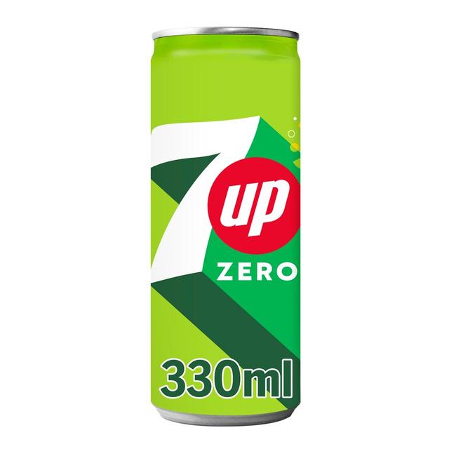 Refresco de lima limón seven up zero, lata 33 cl