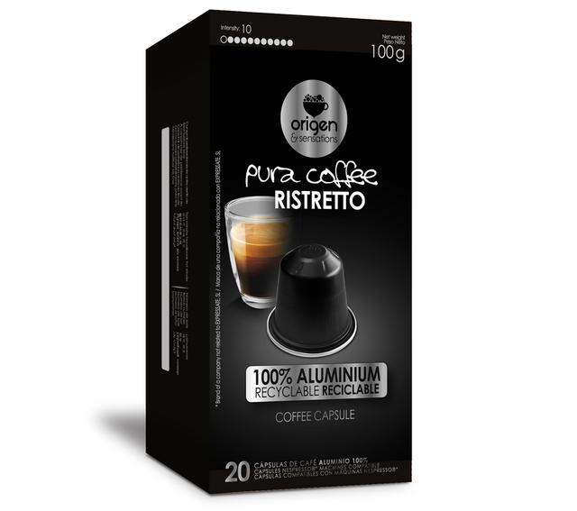 Café ristretto intensidad 10 Origen&Sensations 20 cápsulas