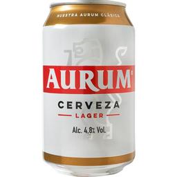 Cerveza aurum, lata 33 cl