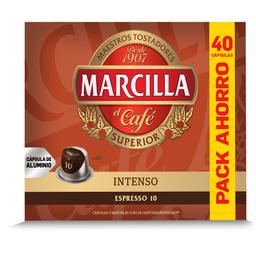 Café espresso intensidad 10 Marcilla 40 cápsulas