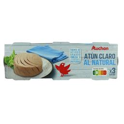 PRODUCTO ALCAMPO Atún claro al natural pack 3 latas de 56 g