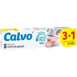 Atún de girasol calvo, pack 3x65 g + 1 lata gratis