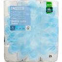 Papel higiénico suave doble rollo eroski, paquete 24 rollos