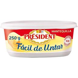 Mantequilla fácil de untar sin sal president, tarrina 250 g