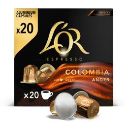 Café Colombia en cápsulas L'Or Espresso compatible con Nespresso 20 unidades de 5,2 g