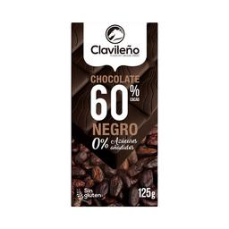 CLAVILEÑO Chocolate extrafino negro sin azúcares añadidos 125 g