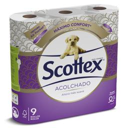 Papel higiénico acolchado 3 capas Scottex bolsa 9 unidades