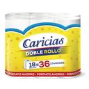 Papel higiénico CARICIAS 2 capas 18=36 rollos