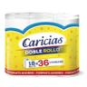 Papel higiénico CARICIAS 2 capas 18=36 rollos