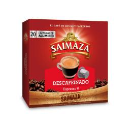Café descafeinado en cápsulas Saimaza compatible con Nespresso 20 unidades de 5,2 g
