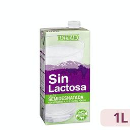 Leche semidesnatada sin lactosa Hacendado