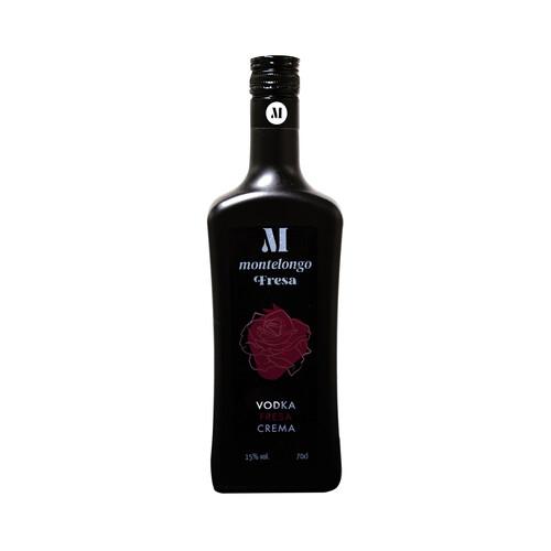 MONTELONGO Crema de vodka con sabor a fresa botella 70 cl