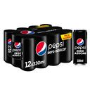 Refresco de cola sin azúcar pepsi max, pack 12x33 cl