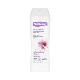 BABARIA Leche corporal nutrición intensa, con aceite de almendras dulces, para pieles secas 400 ml