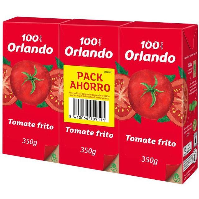 Tomate frito orlando, pack 3x350 g