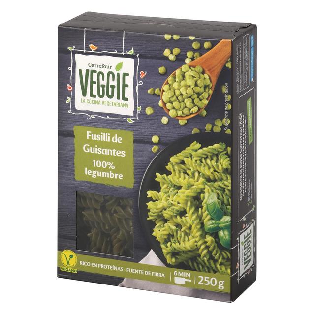 Fusilli de guisantes Carrefour Veggie 250 g