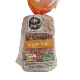 Pan de molde con cereales y semillas Carrefour 675 g