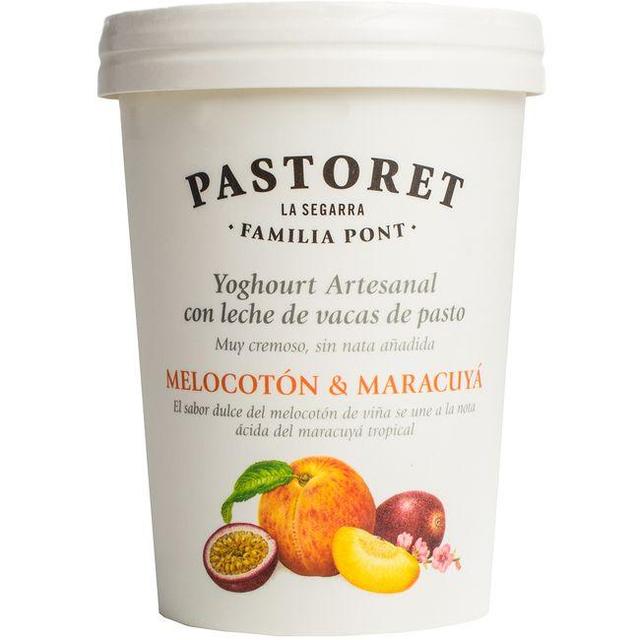 Yogur sabor melocotón-maracuya pastoret, tarrina 500 g
