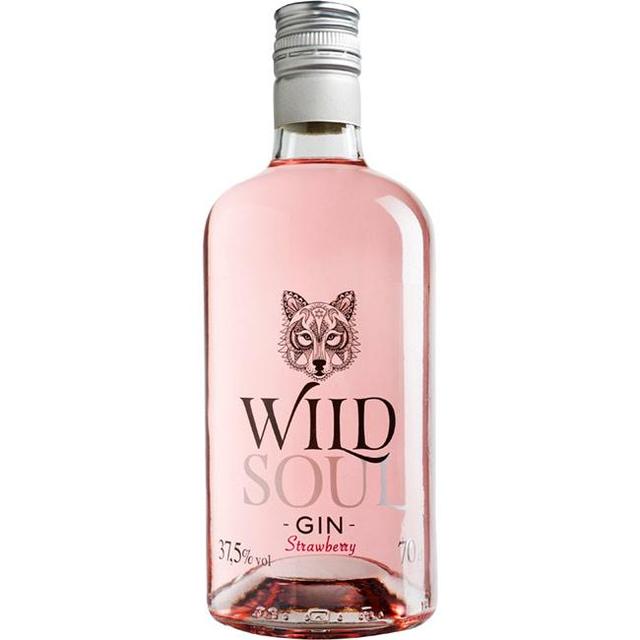 Ginebra de fresa wild soul, botella 75 cl
