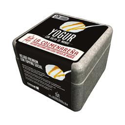 LA COLMENAREÑA Tarrina de helado artesano de yogur con salsa de mango, elaborado con leche fresca de Madrid 500 ml