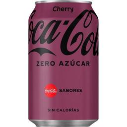 Refresco cherry coke zero coca cola, lata 33 cl