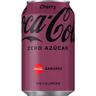 Refresco cherry coke zero coca cola, lata 33 cl