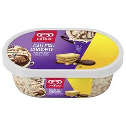 FRIGO Tarrina de helado de galleta con salsa de chocolate y trozos de galleta 900 ml