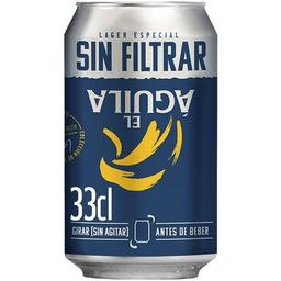 Cerveza sin filtrar el aguila, lata 33 cl