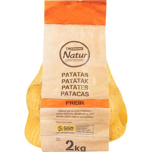 Patata para freír eroski natur, malla 2 kg
