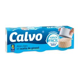Atún claro CALVO girasol Vuelca Fácil pack 3x65 g