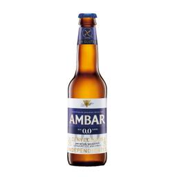 Cerveza Ambar 0,0 sin alcohol sin gluten botella 33 cl