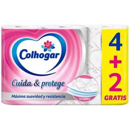 Papel higiénico protect colhogar, paquete 6 uds