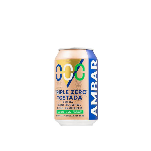 Cerveza tostada Ambar triple zero lata 33 cl