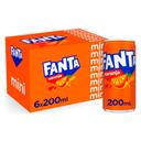 Fanta de naranja mini pack 6 latas 20 cl