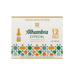 Cerveza Alhambra Lager Singular pack de 12 botellas de 25 cl