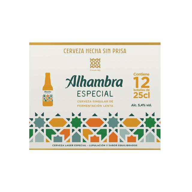 Cerveza Alhambra Lager Singular pack de 12 botellas de 25 cl