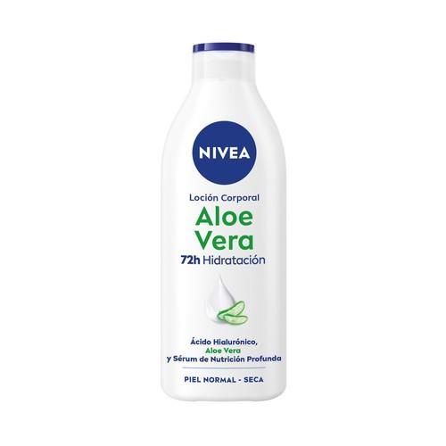 NIVEA Loción corporal (body milk) hidratante con aloe vera para pieles normales a seca 400 ml